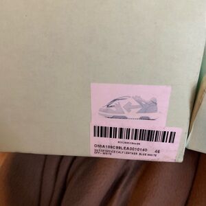 Brand new size 46 OUT of office CALF LEATHER BLUE WHITE off whites